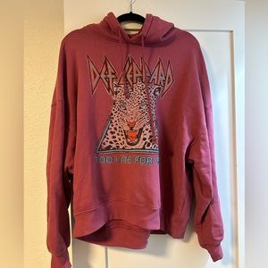 DEF LEPPARD TOO LATE FOR LOVE OVERSIZED HOODIE BY DAYDREAMER